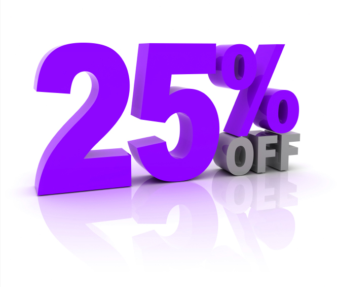 Скидка 25%